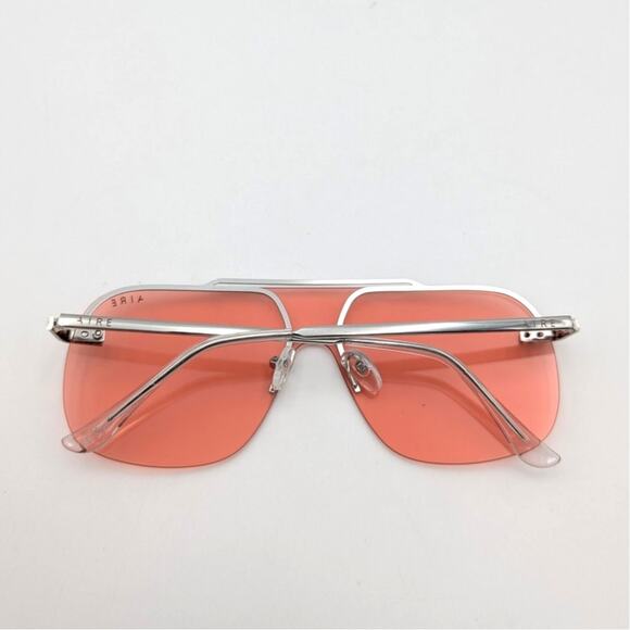 Aire Venatici Women's Fashion Aviator Sunglasses Silver/Cinnamon Tint One Size - Picture 8 of 8